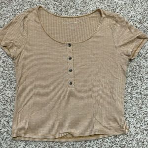 American Eagle Yellow Cropped Top